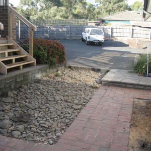 Paving and outdoor area – Eltham  - BEFORE